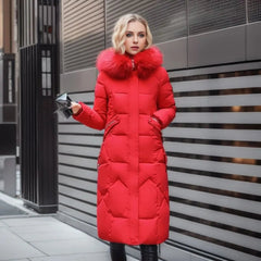 Bella | Women Winter Puffer Coat with Hood Trim