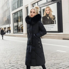 Bella | Women Winter Puffer Coat with Hood Trim