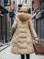 Bella | Women Winter Puffer Coat with Hood Trim
