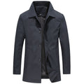 Adam | Men's Casual Slim Fit Long Jacket with Button Closure