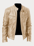 Elijah | Men’s Classic Zip-Up Moto Style Jacket