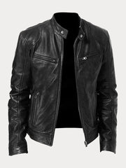 Elijah | Men’s Classic Zip-Up Moto Style Jacket