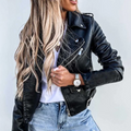 Catherine | Women’s Classic Zipper Biker Jacket