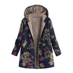 Casey | Women’s Winter Floral Coat with Hood