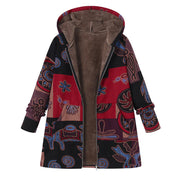Casey | Women’s Winter Floral Coat with Hood