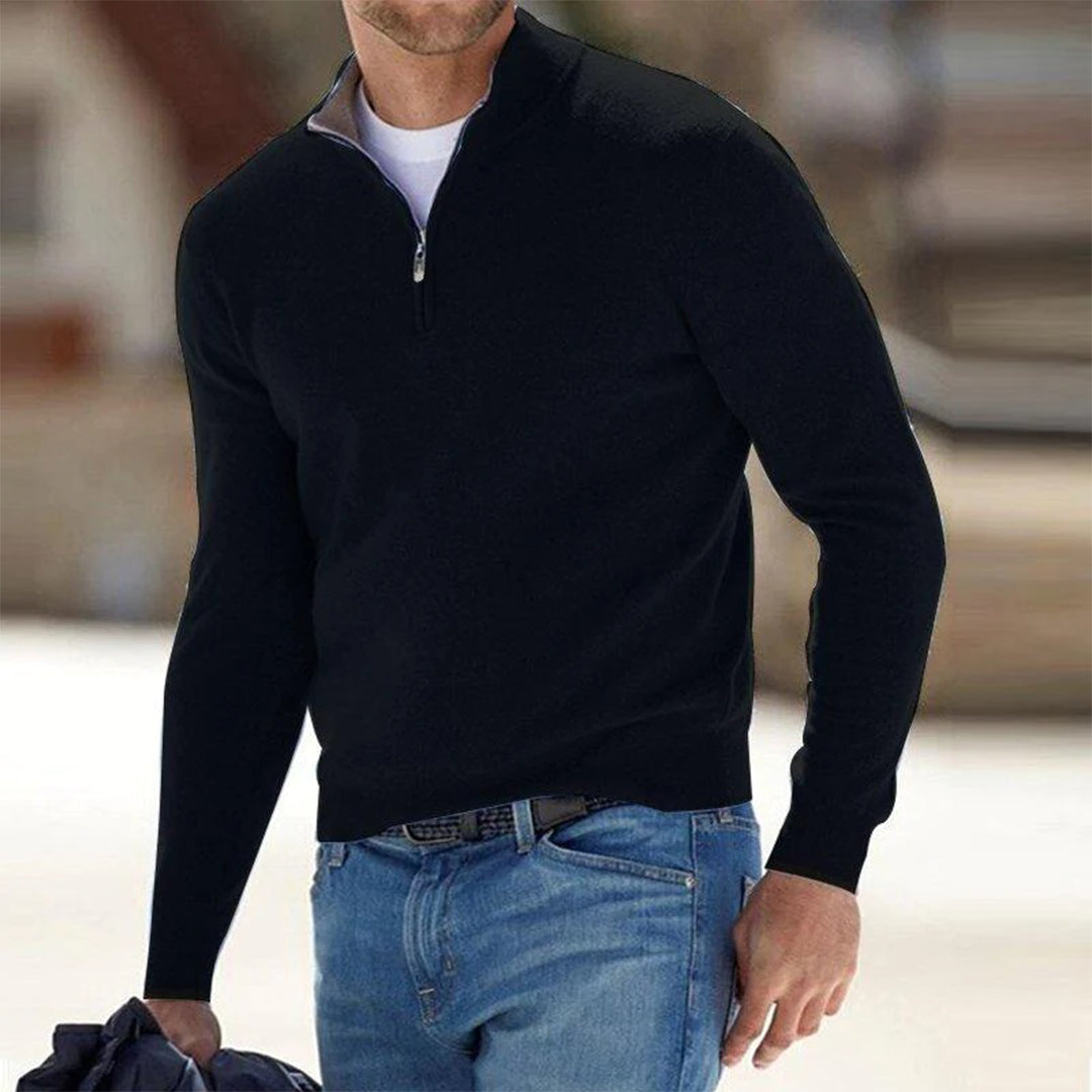 Adam | Casual Zip Neck Sweater for Men