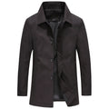 Adam | Men's Casual Slim Fit Long Jacket with Button Closure